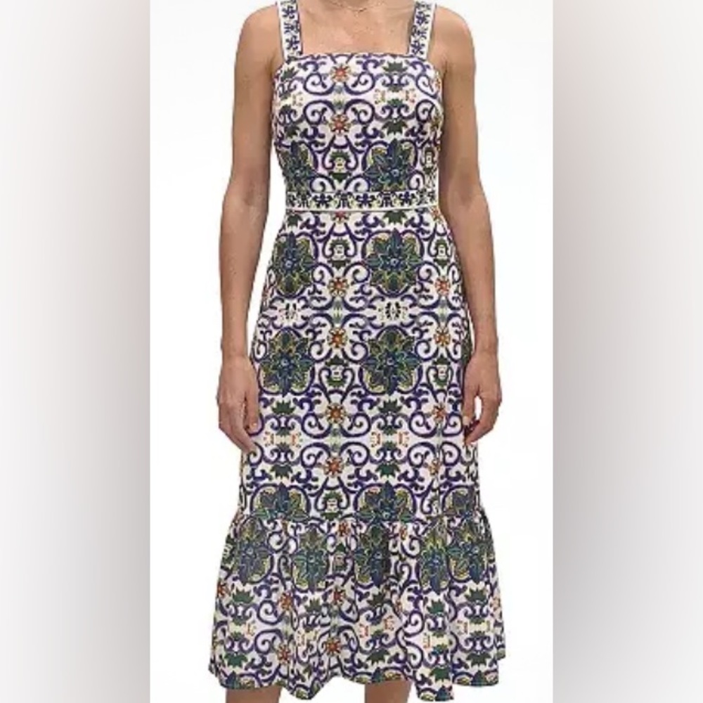 Elegant Multicolor Patterned Dress
